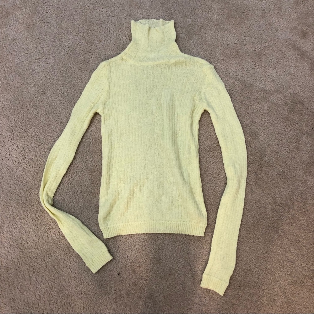 Mohair turtle neck knit top